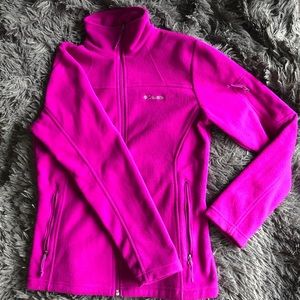 Fuchsia Columbia fleece jacket